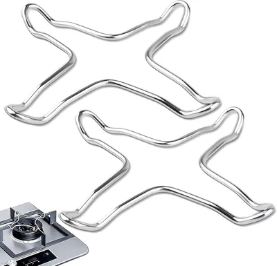 Produktbild von 2-teiliges universelles Gasherd-Reduzierstück-Set, 10 cm Herdhalterung aus Edelstahl, Gasreduzierstücke für Kaffeemaschinen