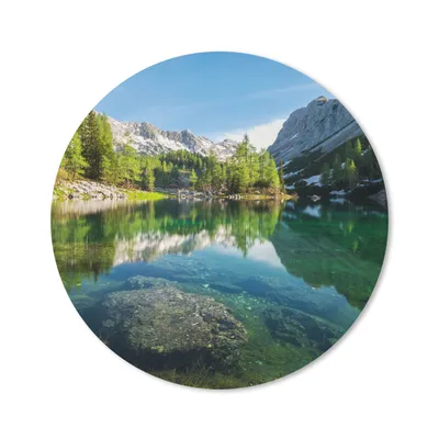 Produktbild von MuchoWow® Mauspad Mousepad Wasser - Berge - Felsen 30x30 cm - Mousepads - Maus Mat - Pad - Mausunterlage - Tischunterlage - Schreibtischmatten