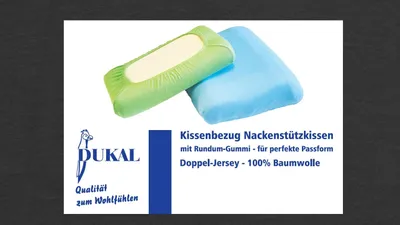 Produktbild von Bezug Nackenstützkissen : Farbe - Anthrazit, Größe - 30-35x50 cm