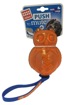 Produktbild von GiGwi Push to Mute Hundespielzeug, neraktiv, quietschend, Kauspielzeug für Hunde