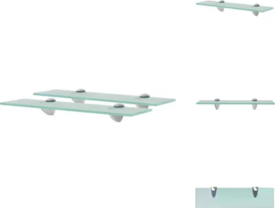 Immagine prodotto di vidaXL Mensole galleggianti 2 pz. Vetro 40x10 cm 8 mm - Mensole a muro