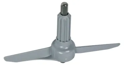 A close-up studio shot of a food processor blade.