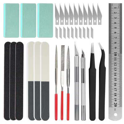 Image de Kit d'outils de modélisme de 17 pièces - Pour miniatures