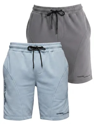 Imagen del producto de Pantalones cortos para hombre, modelo OMBRE Z127, color azul oscuro/gris, talla L
