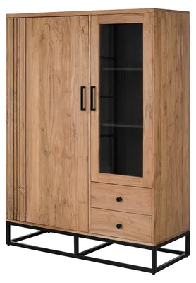 Produktbild von home24 Massives Highboard - Akazie / Schwarz