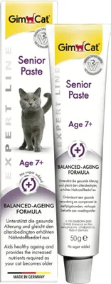 Imagen del producto de GimCat EXPERT LINE Senior, pasta funcional para gatos, ideal para una alimentación saludable en la edad adulta a partir de los 7 años, 1 tubo