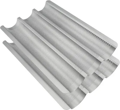 Productafbeelding van Set van 2 baguette bakvormen, antiaanbaklaag, 38,5 x 27 x 3,5 cm
