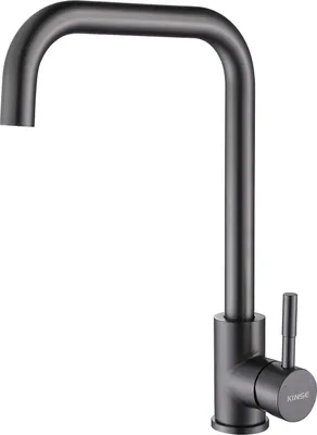 Produktbild von KINSE Einhebel-Küchenarmatur, Edelstahl | 360° schwenkbare Spültischarmatur | Hochdruck-Küchenarmatur | Gunmetal Grau