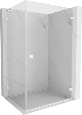 Immagine prodotto di Mexen Lunar-B L cabina doccia apribile destra 95 x 80 cm, trasparente, bianca - 832L-095-080-20-00-P