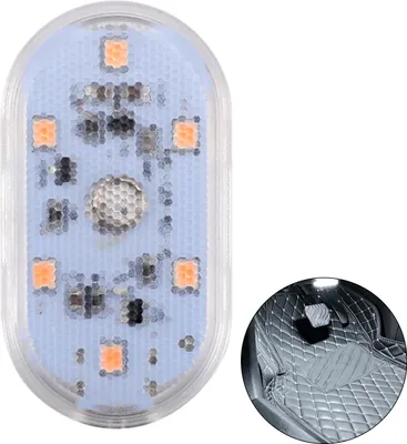 Produktbild von Auto-LED-Licht, Touch-Steuerung, 7 Farbwechsel, wasserdicht, kratzfestes Design, Mini-Größe, wiederaufladbar, kabellos, LED-Innenlicht