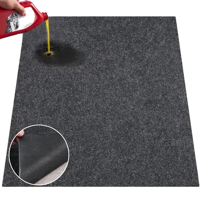 Image de Tapis pour sol de garage VEVOR 914,4 x 1524 x 2,4 mm Sol d'atelier 820-850 g/m² Sol de garage Feutre & TPE Tapis de rétention d'huile Tapis de service Tapis de protection du sol Dalles pour garage