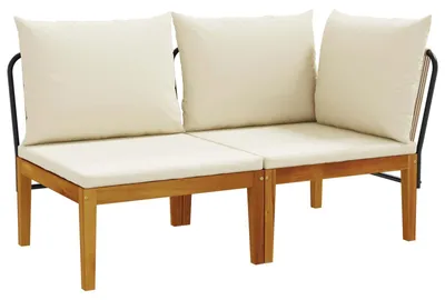 Immagine prodotto di 2 set da giardino per relax con cuscini, colore naturale