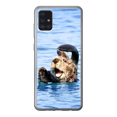 Produktbild von MuchoWow® Handyhülle Schutzhülle Hülle für Samsung Galaxy A52 5G Seeotter - Lustig - Wasser - Kinder - Jungen - Mädchen - Kind Silikon Softcase Handy Hülle - Umschlag