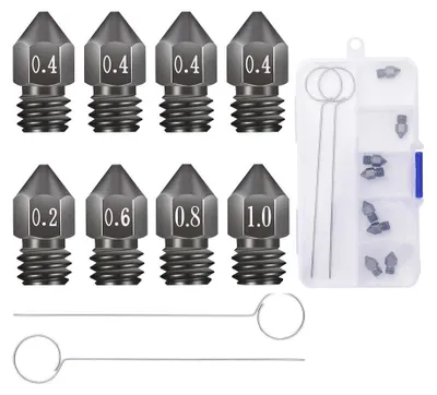 Obrázok produktu pre Sada 8 trysiek extrudéra MK8 pre 3D tlačiarne