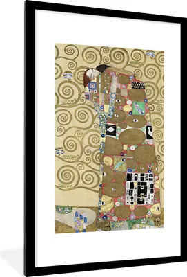 Produktbild von MuchoWow® Gerahmtes Poster Das Abschiednehmen - Gustav Klimt 60x90 cm - Poster mit Schwarzem Bilderrahmen Wandposter Rahmen Foto Bilder - Dekoration - Wandposter Wohnzimmer - Hochwertig