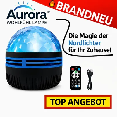 Produktbild von Festberg™ Aurora Nordlicht Lampe Projektor Polarlicht Sternenhimmel Nachtlicht