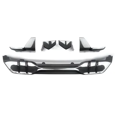 Produktbild von "Front- und Hecklippe Diffusor – M Sport Stoßstange – Glanzschwarz Carbon Look – Autozubehör – Für BMW G05 X5 (2018–2022)  "