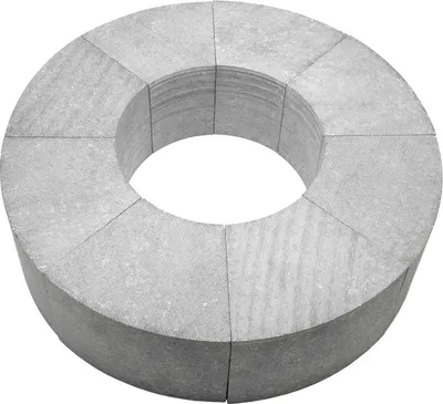 A circular stone ring made of eight segments, presented on a white background.