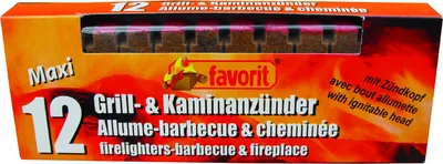 Produktbild von Favorit Holzanzünder, 12 Stück, Anzünder, Ofenanzünder, Kohleanzünder, Anzünder