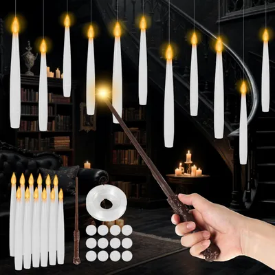 Produktbild von Jayseuw LED Kerzen schwebend 12Stück Zauberstab Fernbedienung,15cm Kerzen