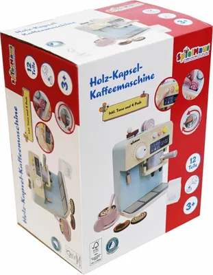 Produktbild von Holzspielzeug Kaffeemaschine mit Zubehör - Spielküche