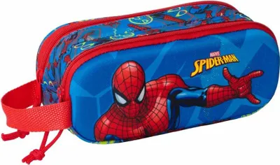 Produktbild von Safta Spider-man 3d Mäppchen Blau  Mann Blau One Size