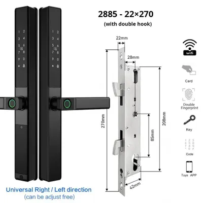 Obrázek produktu pro Chytrý Wi-Fi zámek - Elektronický zámek - Biometrický zámek - Zámek s rozpoznáváním otisků prstů - Digitální zámek