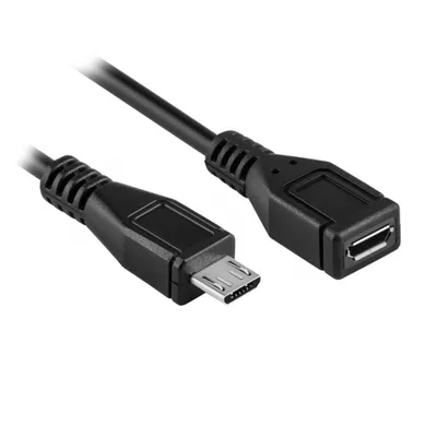 Produktbild von I53 Micro USB Verlängerungskabel 30 cm – Micro USB Stecker auf Buchse – Kurzverlängerung für Laden & Datenübertragung