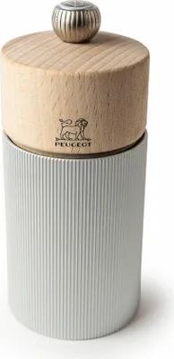 Obrázek produktu pro Mlýnek na sůl Peugeot Line, mlýnek na koření, dřevo, hliník, přírodní, 12 cm, 39899