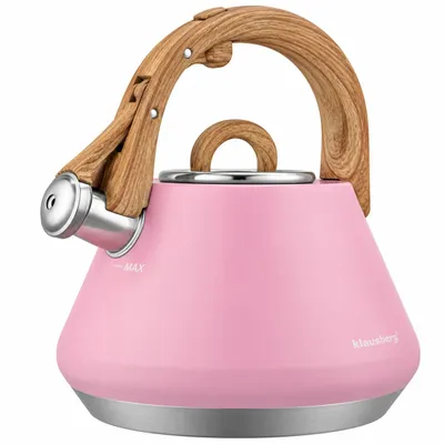 Obrázok produktu pre KLAUSBERG varná kanvica s píšťalkou, 2,5 l, nerezová, vhodná na indukciu, plynové sporáky a klasické sporáky, s rukoväťou