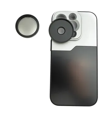 Produktbild von SYSTEM-S CPL Filter 37 mm Circular Polarizer Linse mit Gewinde Hülle für iPhone 14 Pro