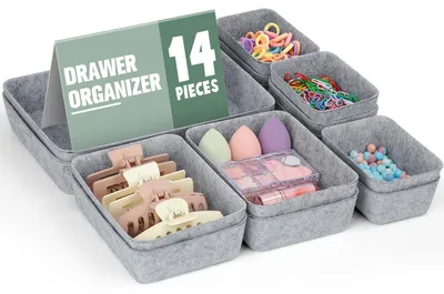 Obrázek produktu pro Sada 14 kusů organizérů do zásuvek, vhodné pro ukládání oblečení