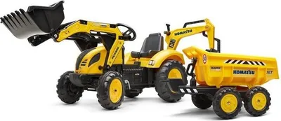 Produktbild von FALK - Komatsu Trettraktor mit Bagger und Maxi-Abstellgleis