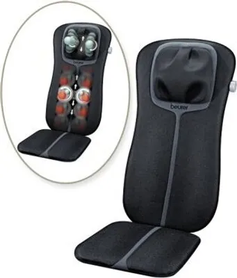 Produktbild von Beurer MG 254 Shiatsu-Sitzauflage, Nackenmassage, Massage des gesamten Rückens, schwarz/grau (MG 254)