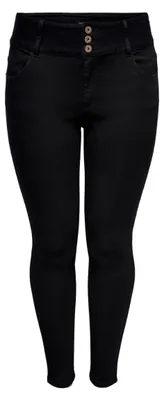 Produktbild von ONLY CARMAKOMA Damen Skinny Jeans High Waist Denim Große Größen Plus Size Übergröße Größe: 54W / 32L