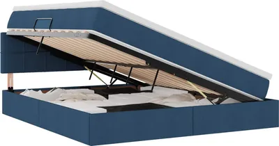Obrázok produktu pre Maison Exclusive – posteľ s úložným priestorom a matracom Modrá 180 x 200 cm Drevený materiál