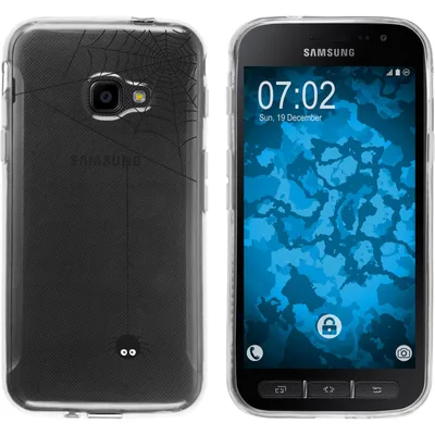 Produktbild von PhoneNatic Case kompatibel mit Samsung Galaxy Xcover 4 / 4s Silikon-Hülle Herbst Spinne/Spider M3