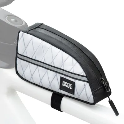 Obrázok produktu pre ROCKBROS Bicycle Nylon Frame Bag Extended Triangle Bag for Folding Bike 0.8L White