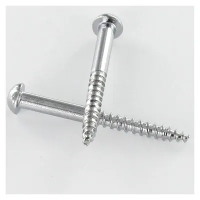 Produktbild von Holzschraube Verschromtem Messing Rundkopf Gespalten 2,5 x 10 Mikroschrauben