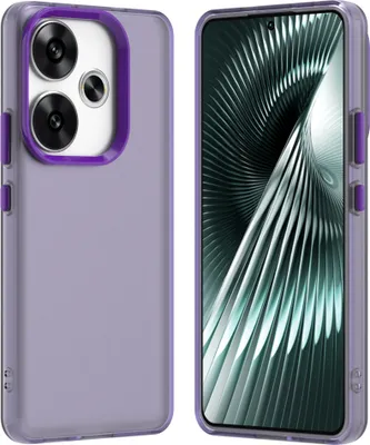 Produktbild von Handyhülle für Xiaomi Poco F6 5G Schlank Durchscheinend Matt Stoßfest Schutzhülle Lila