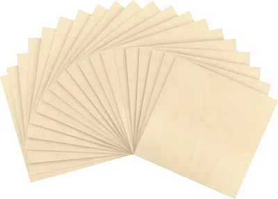 Produktbild von BELLE VOUS 20er Pack Holzplatte - 30x30cm - 20x Sperrholzplatte 3mm dick - 20 Holzplatten zum Basteln - 20er Set Holz Platten zum Basteln -