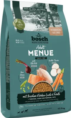 Immagine prodotto di Bosch HPC Menue Adult con salmone e trota dei mari del Nord 12 kg