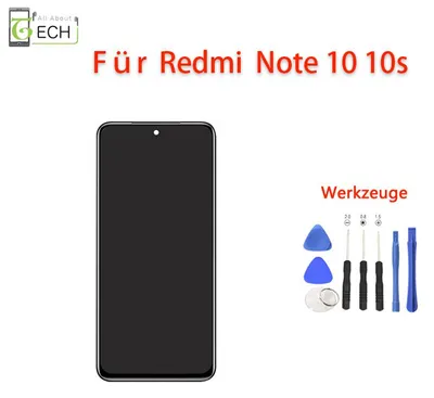 Produktbild von Für Xiaomi Redmi Note 10 / 10s 4G LCD Display mit Rahmen Touchscreen