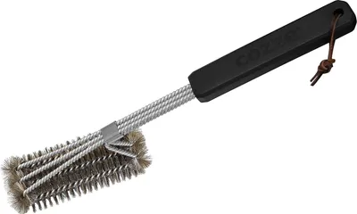 Image de Cozze® brosse en acier, brosse pour barbecue avec poils en acier inoxydable, 40 x 7 x 6 cm, acier inoxydable / plastique, argent / noir