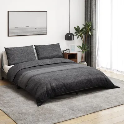 Produktbild von CLORIS Bettwäsche-Set Dunkelgrau 140x200 cm Baumwolle - Bettwäschen LL0000257327
