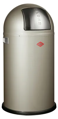 Image de WESCO Pushboy. Collecteur de déchets 50 litres maillechort