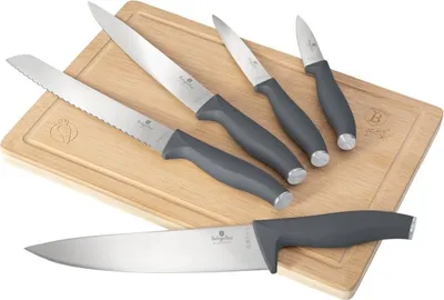 Immagine prodotto di BERLINGERHAUS Set di coltelli con tagliere 6 pezzi Collezione Aspen BH-2962