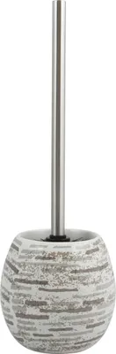 Immagine prodotto di MSV serie bagno "Brique" Scopino per WC Scopino per WC Set per WC in ceramica Bianco/grigio