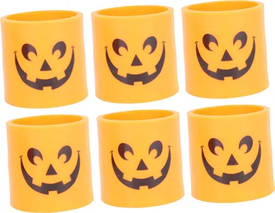 Image de Halloween LED Pumpkin Candle Lights Battery Powered Halloween Flickering Flameless Candles Home Decoration Orange Shell Big Smiling Face Yellow Sparkling
