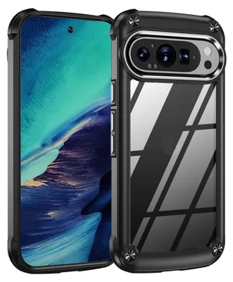 Obrázek produktu pro Pro Google Pixel 9 Pro XL TPU + PC Shock Cover with Lens Protector Case Black